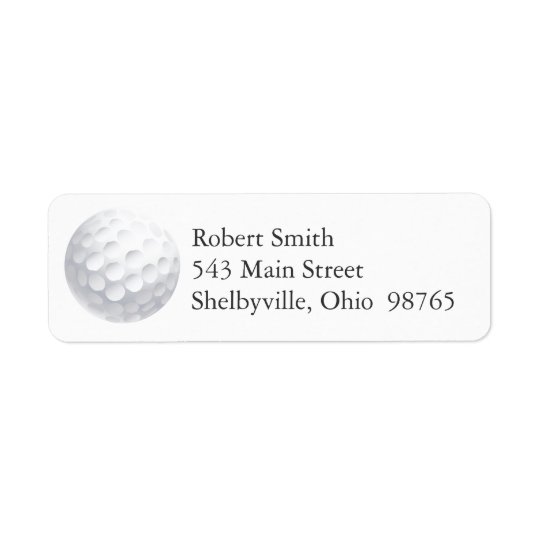 Golf Ball Return Address Labels