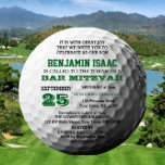 Golf Ball Round Bar Mitzvah Invitation<br><div class="desc">These casual chic invitations are perfect for any sporty Bar Mitzvah celebration. Each line of text is fully customizable to say just what you want!

Find coordinating products in the Bar Mitzvah Sports Collection.</div>