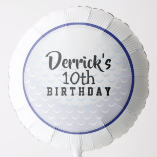 GOLF BALL ROUND BLUE Birthday Party Decor Balloon