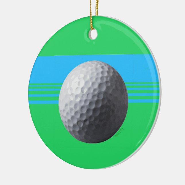Golf Ball round ornament (Left)