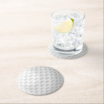 Golf Ball Round Paper Coaster<br><div class="desc">Close up of white golf ball</div>