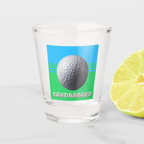 Golf Ball Sandbagger shot glass