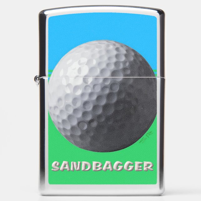 Golf Ball Sandbagger Zippo lighter (Front)