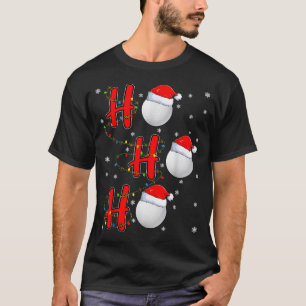 Golf Ball Santa Hat Ho Ho Ho Men Women Christmas X T-Shirt