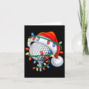 Golf Ball Santa Hat Xmas Funny Christmas Boys Men  Card