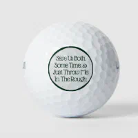 3 X Funny Golf Balls Warning Very Bad Golfer Joke Golfing Club