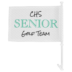 Golf Ball SCHOOL INITIALS SENIOR GOLF TEAM Sports Car Flag