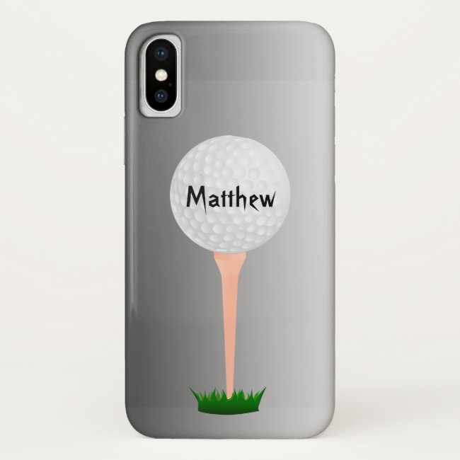 Golf Ball Silver and Gray iPhone X Case