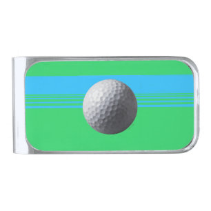 Golf Ball silver money clip
