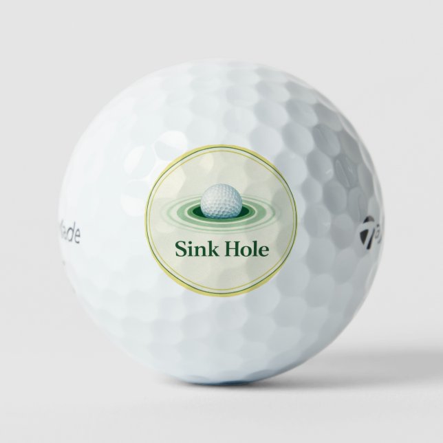 Golf Ball | Sink Hole Design | Fun Corporate Gift (Front)