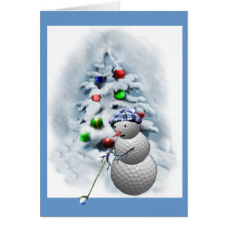 Golf Christmas Card - Christmas Lights Card and Decore