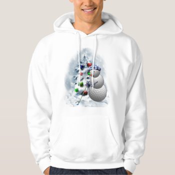Golf Ball Snowman Christmas Hoodie by TheSportofIt at Zazzle