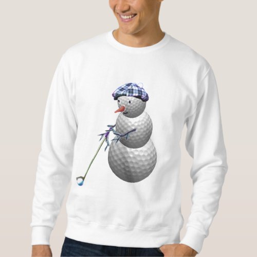 Golf Ball Snowman Christmas Sweatshirt