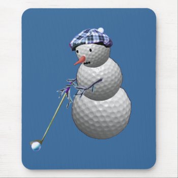 Golf Ball Snowman Mouse Pad by TheSportofIt at Zazzle