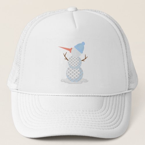 Golf ball Snowman Trucker Hat