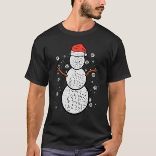 Golf Ball Snowman Xmas Christmas Dad Men Men Women T-Shirt