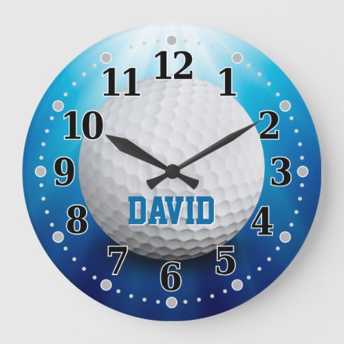 Golf Ball  Sport Gifts Large Clock