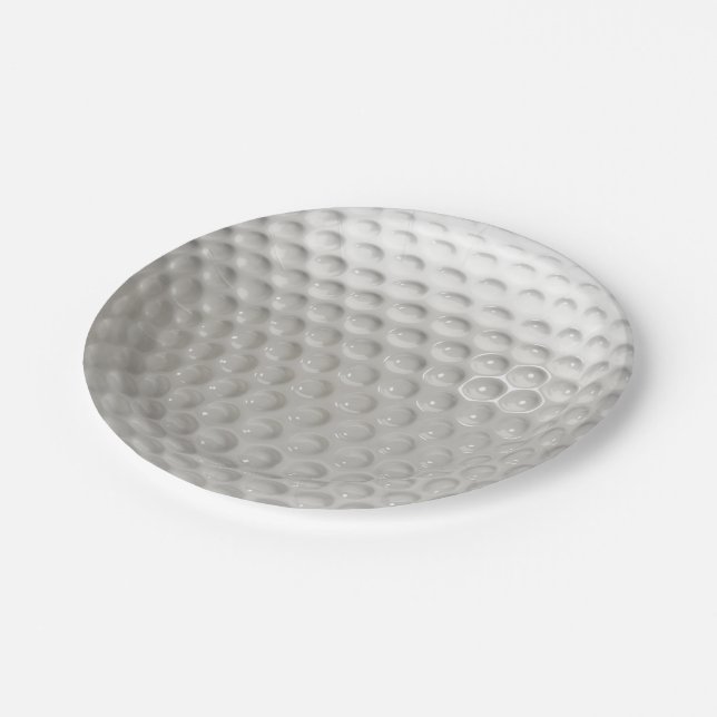 Golf Ball Sport Paper Plates (Angled)