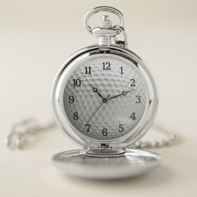Golf Ball Sport Pocket Watch (Inside)