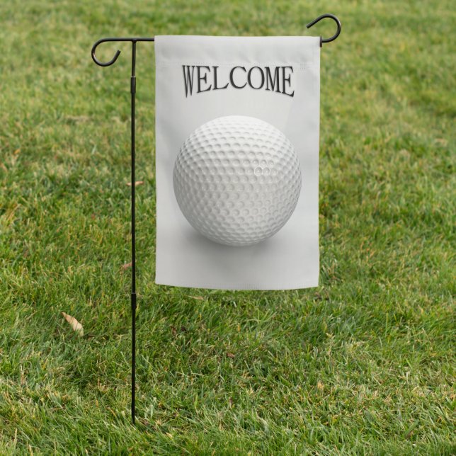Golf Ball Sport Welcome Garden Flag (In SItu)