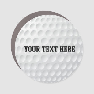 Golf Ball Sports Team Name Monogram Car Magnet