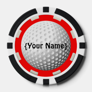 Golf ball spotter poker chip