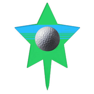 Golf Ball star cake picks