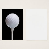 Golf Ball & Tee on Black - Customized Template (Front & Back)