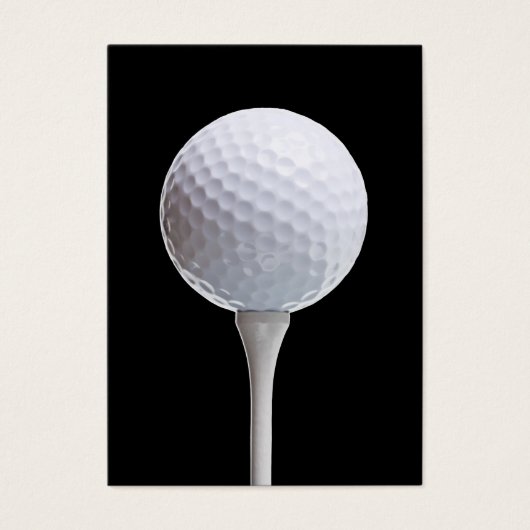 Golf Ball & Tee on Black - Customized Template (Front)