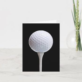 Golf Ball & Tee On Black - Customized Template by SilverSpiral at Zazzle