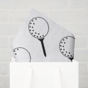 Golf Ball Tee Pattern Classic Timeless Golfing Fun Tissue Paper
