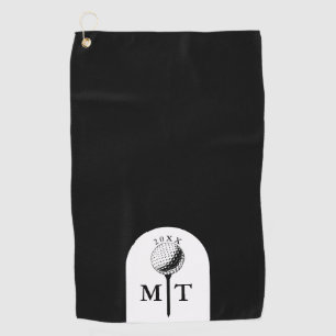 Golf Ball Tee Personalized Initial Monogram Year Towel