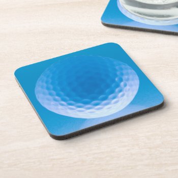 Golf Ball Texture Dimples Arctic Blue Beverage Coaster by FUNauticals at Zazzle