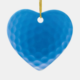 Golf Ball Texture Dimples Arctic Blue Ceramic Ornament