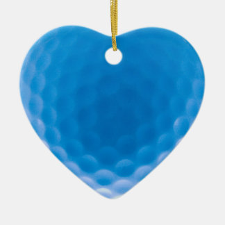 Golf Ball Texture Dimples Arctic Blue Ceramic Ornament