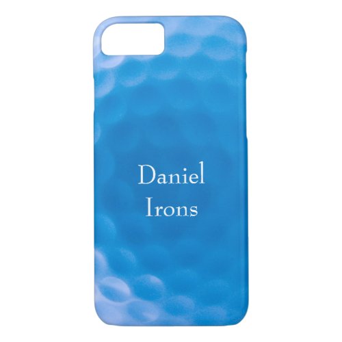 Golf Ball Texture Dimples Arctic Blue_personalized iPhone 87 Case