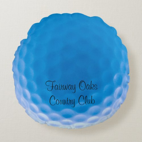 Golf Ball Texture Dimples Arctic Blue_personalized Round Pillow