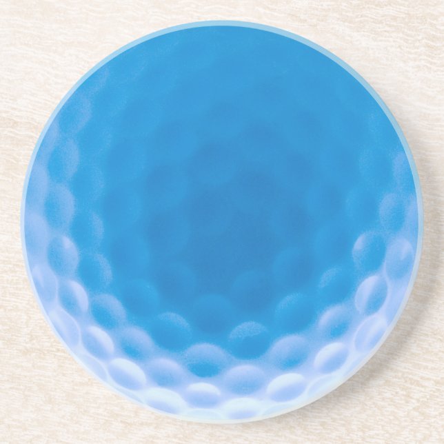 Golf Ball Texture Dimples Arctic Blue Sandstone Coaster (Front)