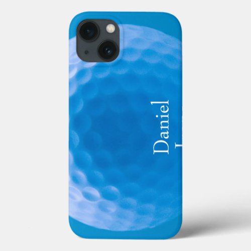 Golf Ball Texture Look Dimples Arctic Blue iPhone 13 Case