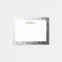 Golf Ball Texture Monogram Personalized Post-it Notes