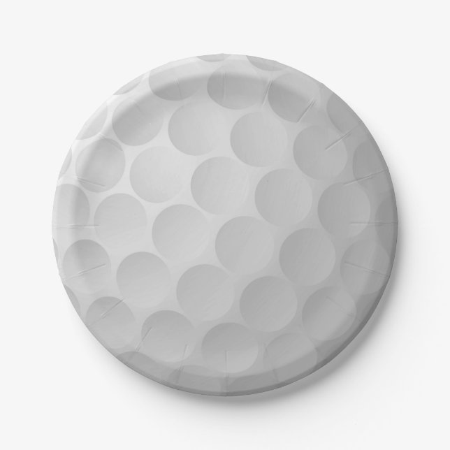 Golf Ball Texture Pattern Design  Paper Plates (Front)