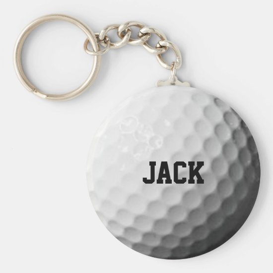 Golf Ball Texture Personalized Keychain
