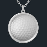 Golf Ball Texture Silver Plated Necklace<br><div class="desc">FOUR!  This Golf Ball Dimples image is perfect for every Golf Lover.</div>