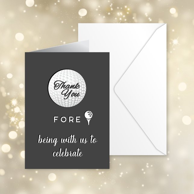 Golf Ball Thank You Fore! Custom Card (Creator Uploaded)