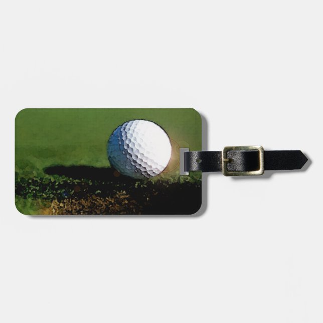 Golf Ball & the Hole Luggage Tag (Front Horizontal)