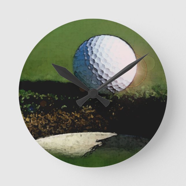 Golf Ball & the Hole Round Clock (Front)