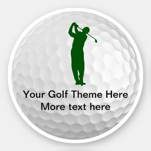 Golf Ball Theme Golf Cut Out Sticker