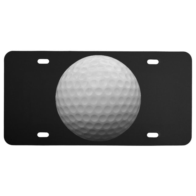 Golf Ball Theme License Plate (Front)