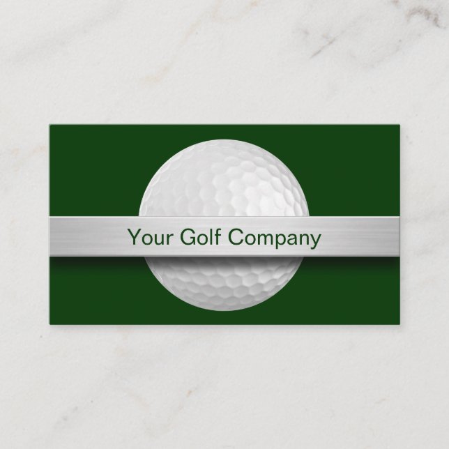 Golf Ball Themed Business Card (Front)