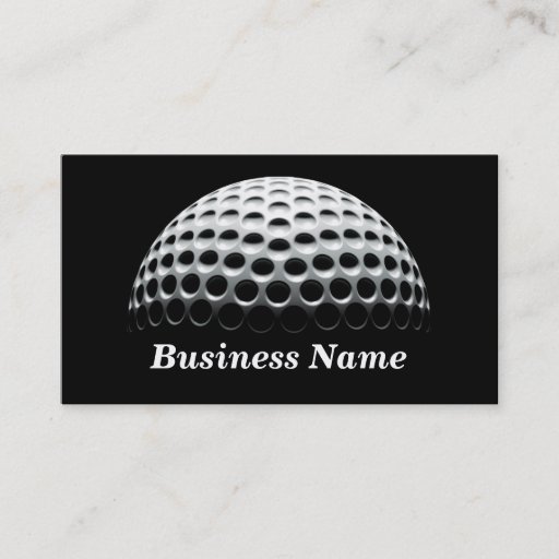 Customizable Golf Ball (Under Spotlight) Business Card Templates